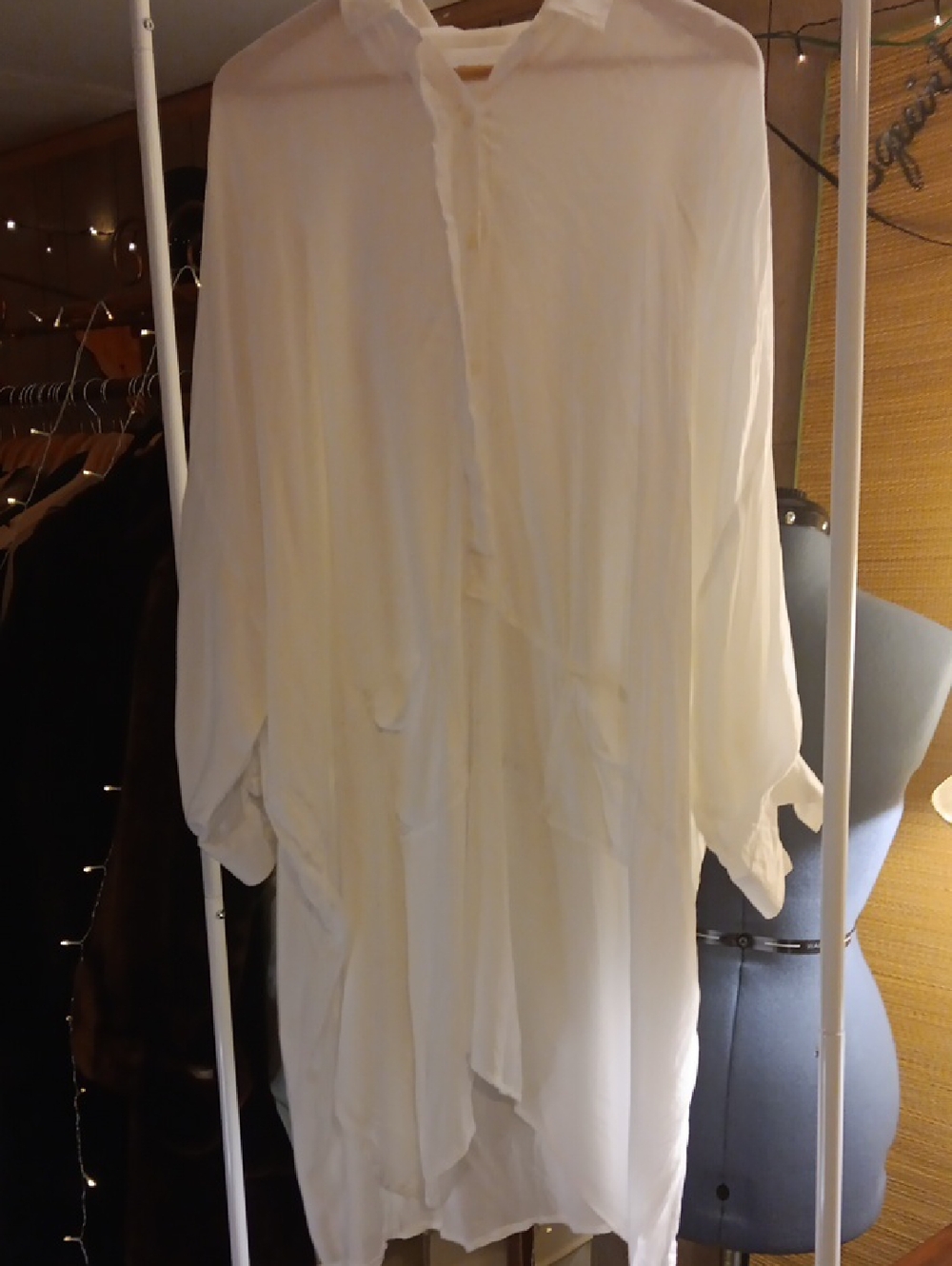 White Women's Lightweight Kimono Jacket